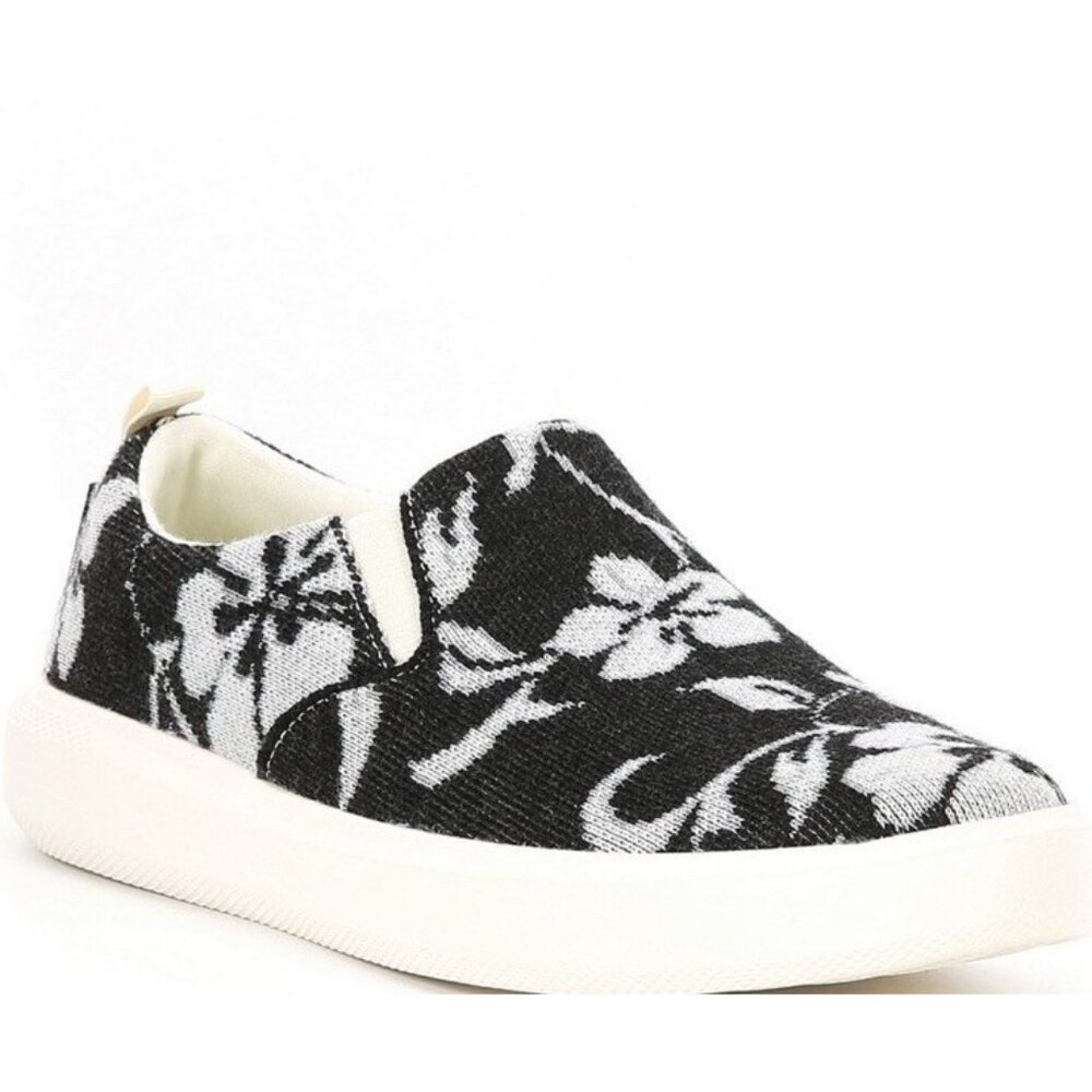 WOOLLOOMOOLOO Byron 39 EU Slip On Merino Wool Comfort Sneakers White Black